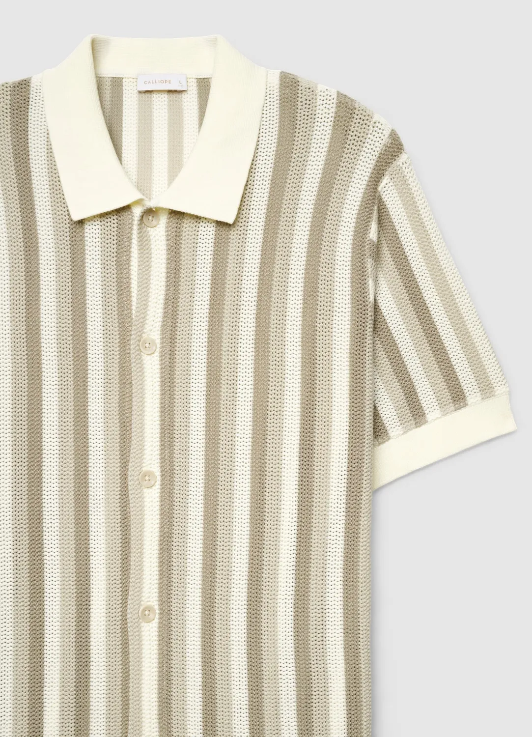 Calliope maglia chemise homme rayée manches courtes