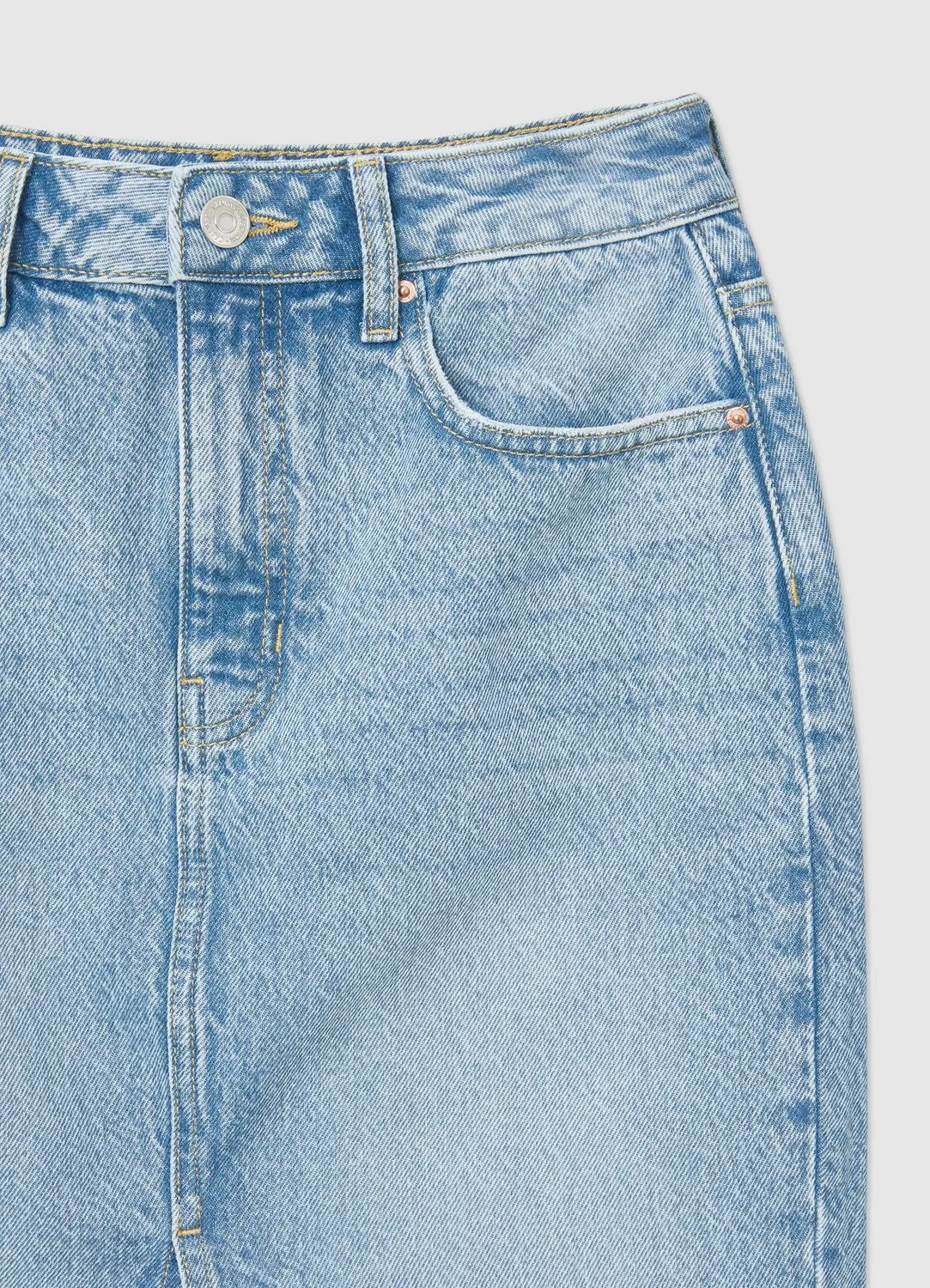 Calliope Jupe longuette denim femme fente unie