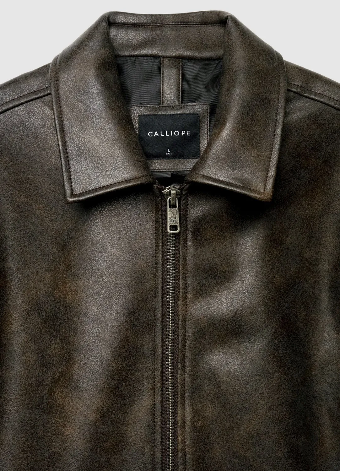 Calliope blouson homme similicuir effet usé zippé