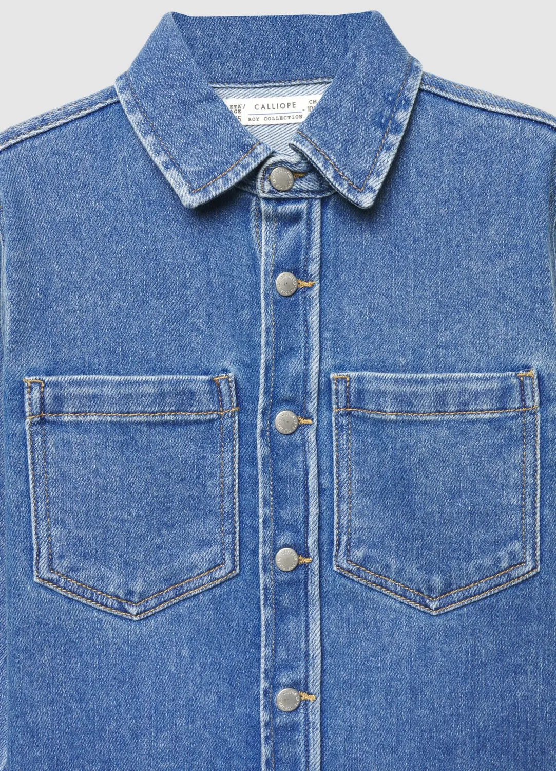 Calliope Chemise denim garçon poches poitrine