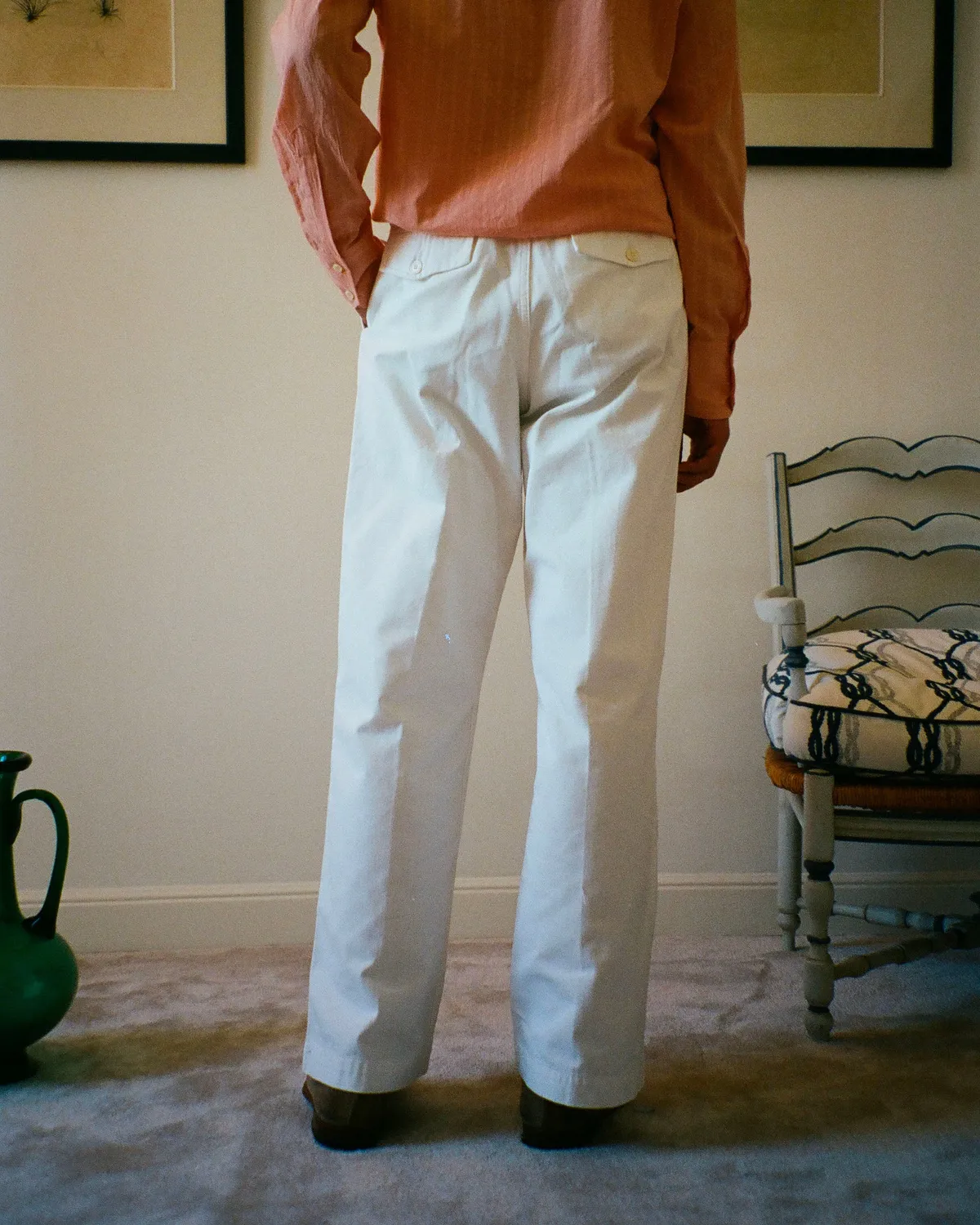 Erevan Walter Canvas pantalon blanc coton