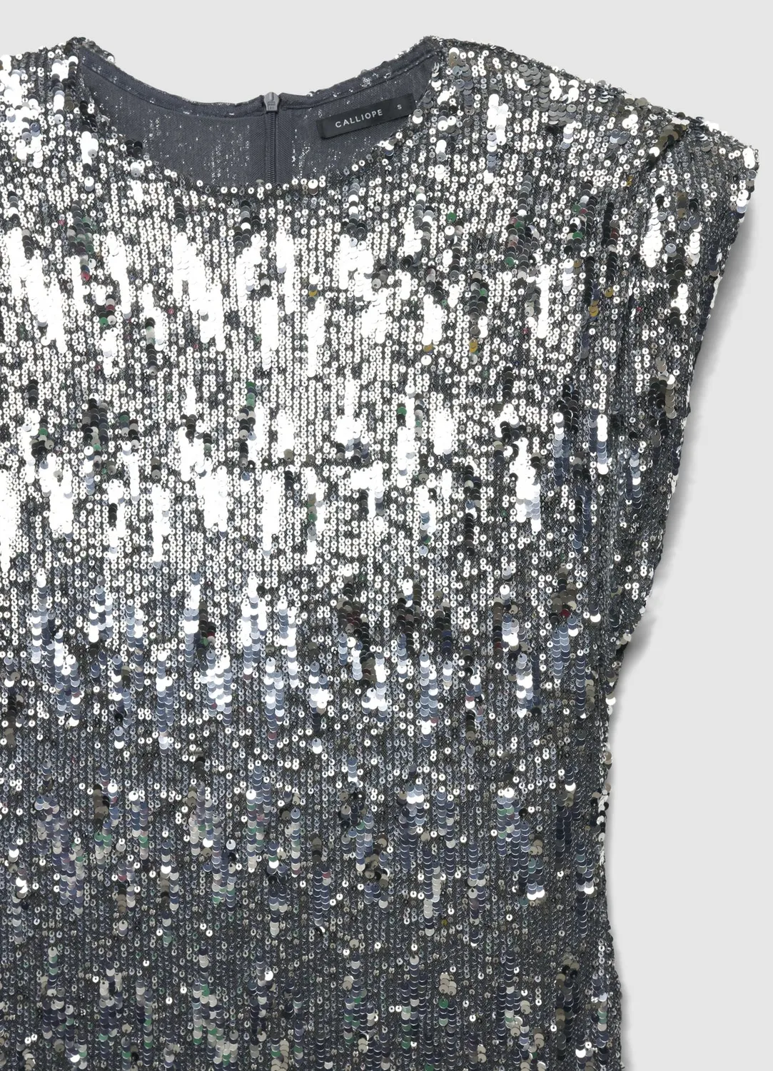 Calliope robe courte paillettes femme col rond soirée