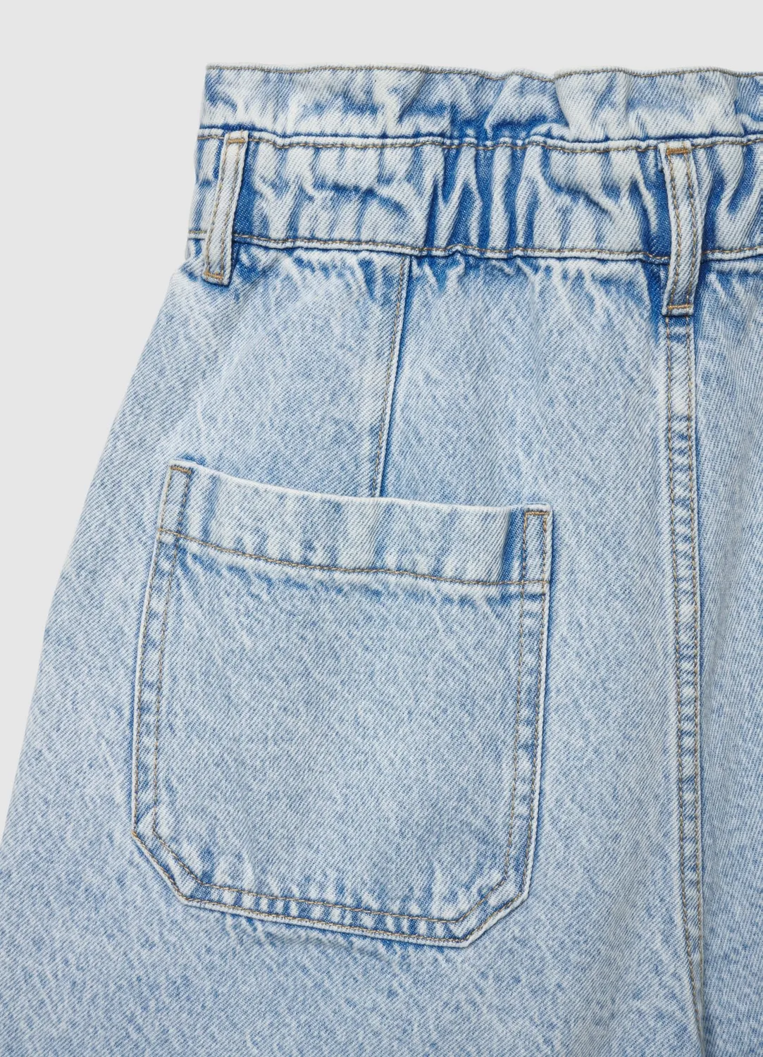 Calliope Short jean paperbag femme taille haute