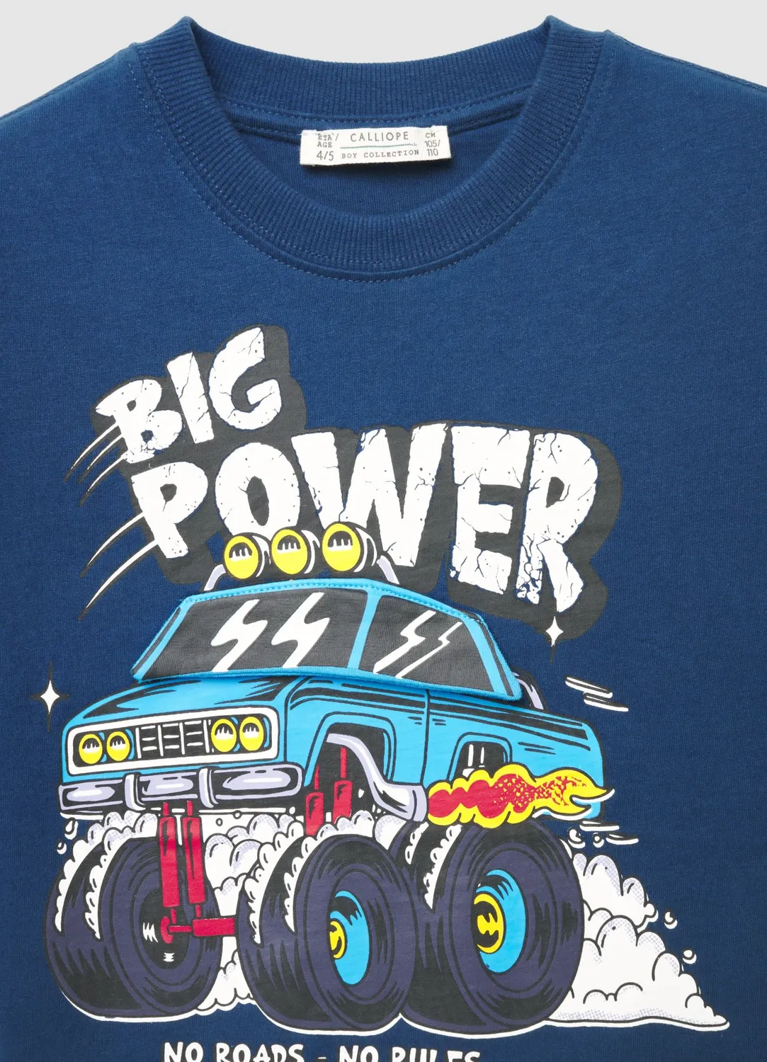 Calliope T-Shirt Monster Truck Manches Longues Garçon 7-8 Ans