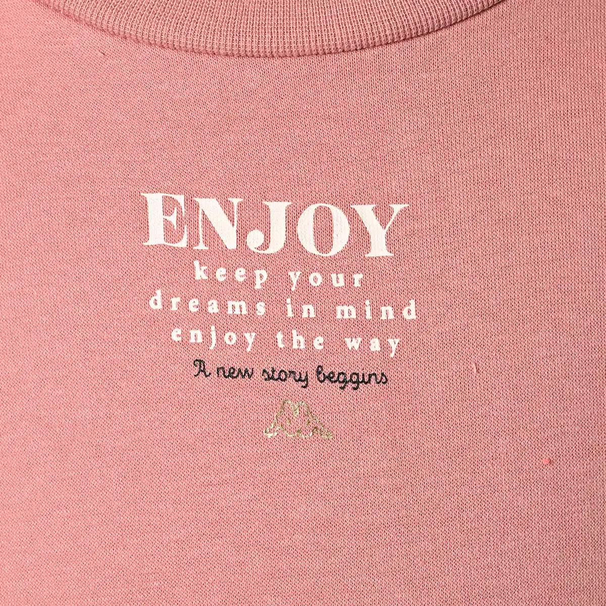 Kappa Biscot sweat fille rose coupe ajustée