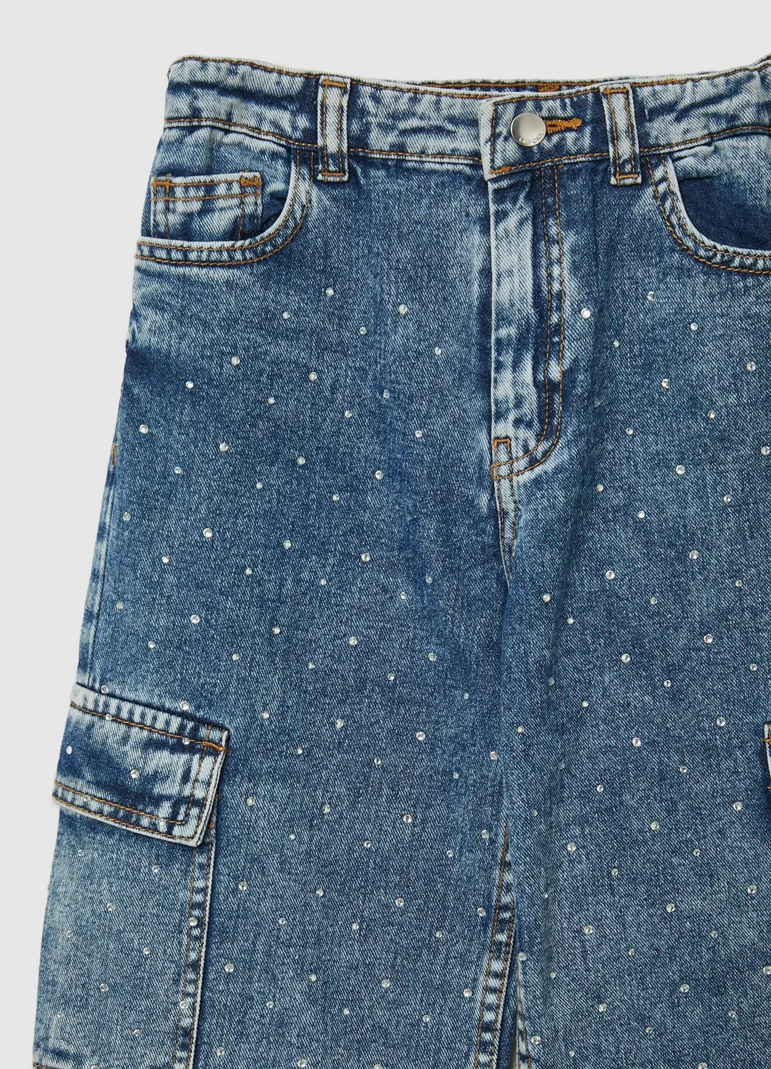 Calliope Jean Cargo Fille Strass Large 4-5 ans