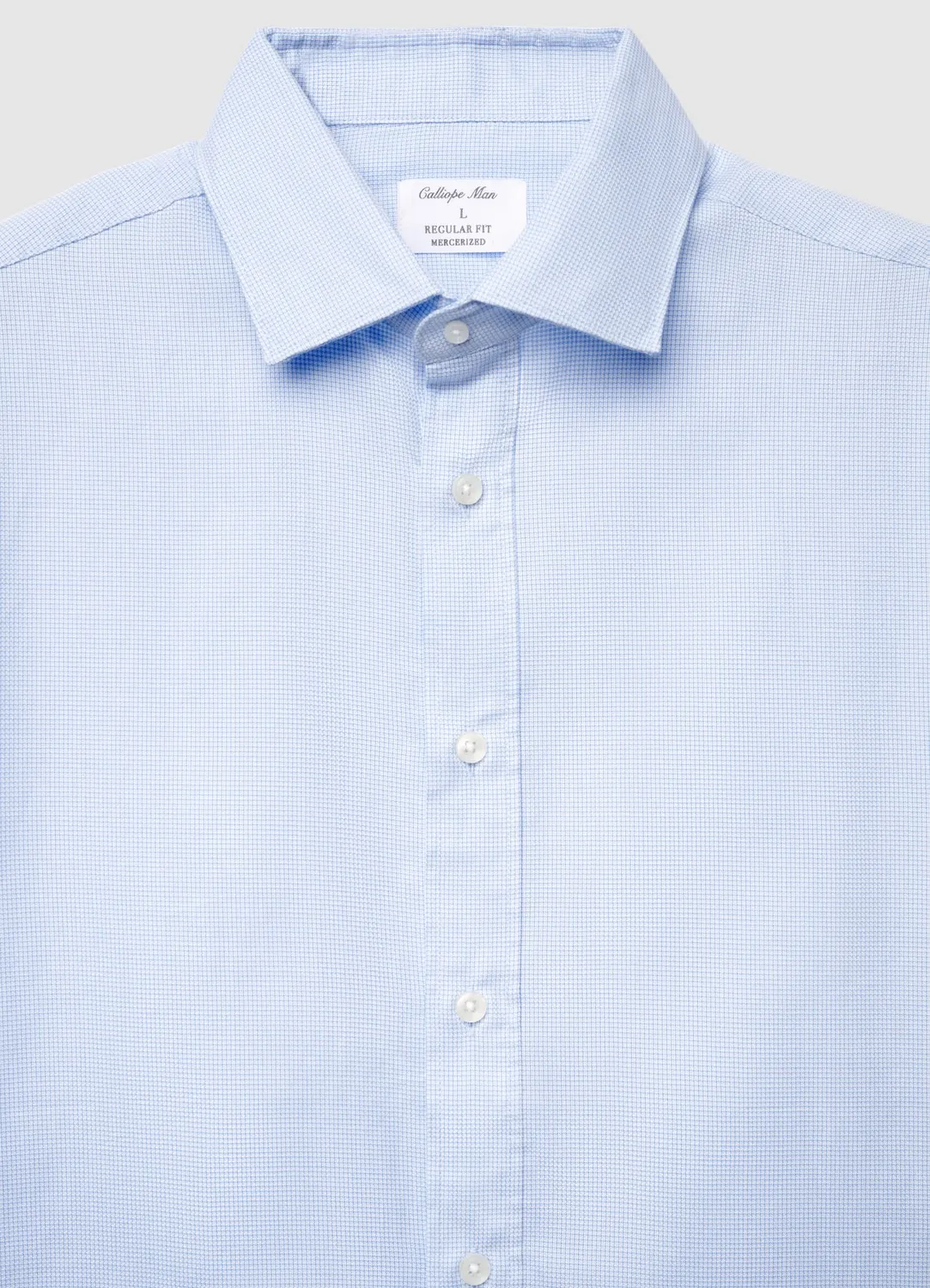 Calliope chemise micro-motifs homme manches longues