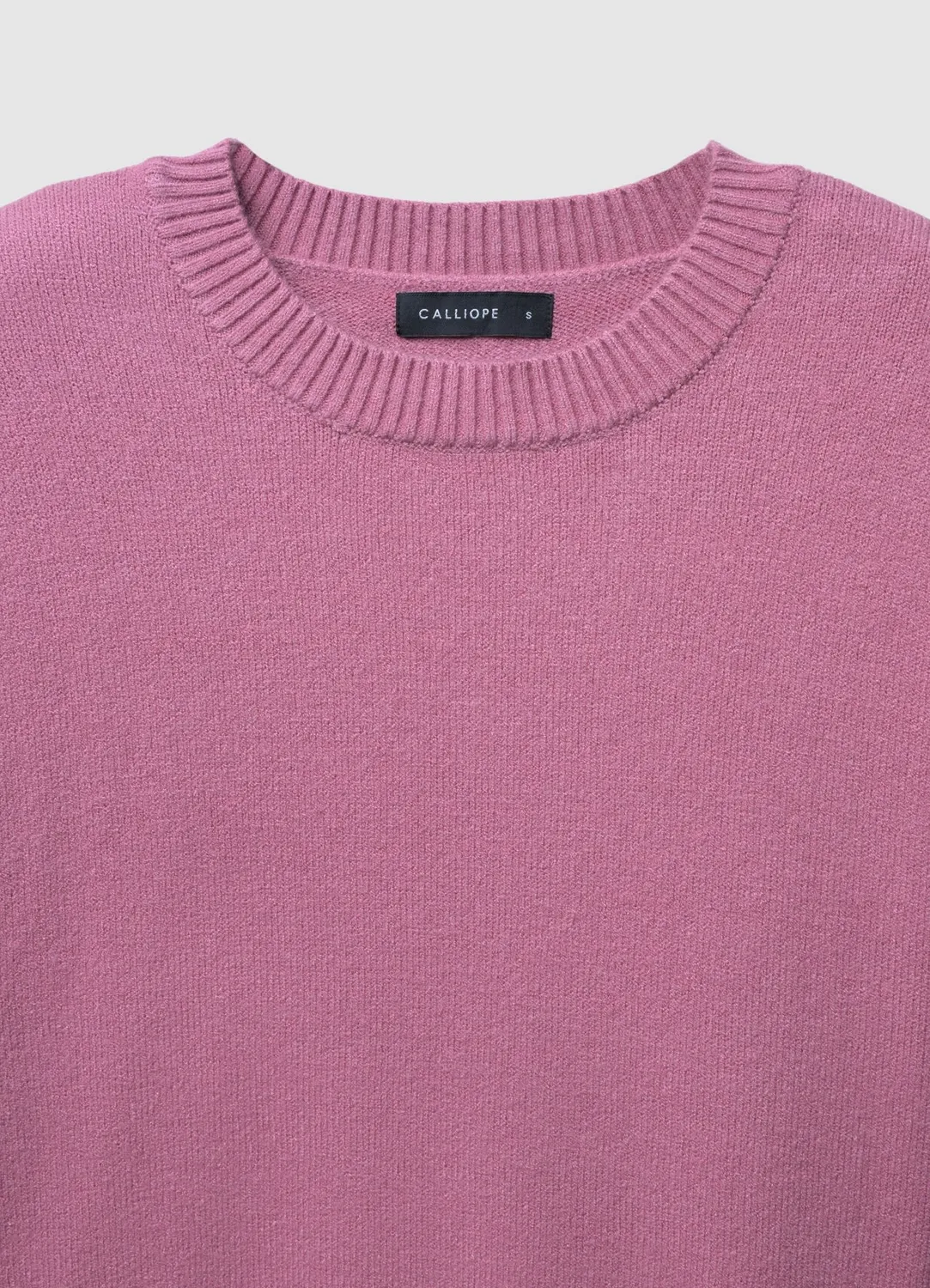 Calliope maille col rond coupe bord franc uni