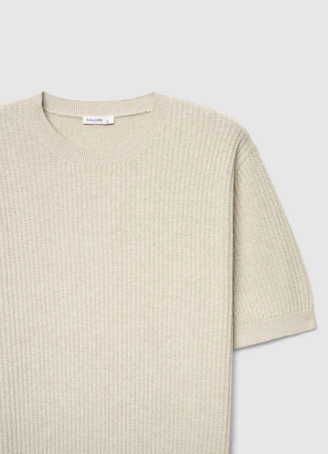 Calliope T-shirt homme maille texturée uni