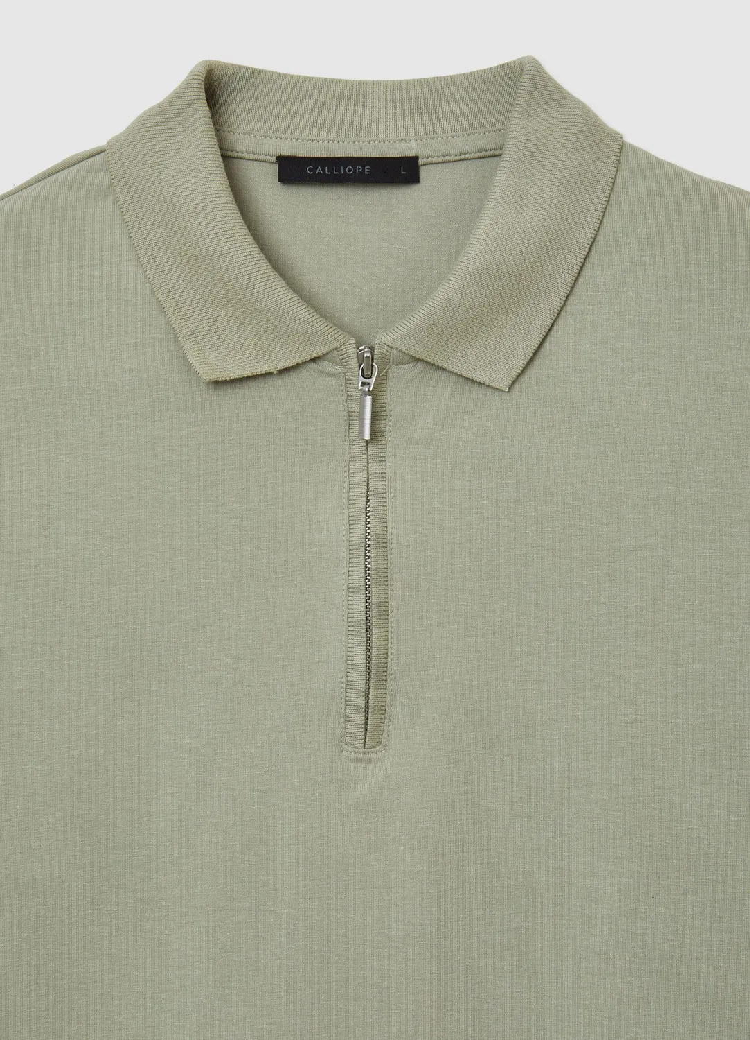 Calliope Polo half zip homme coton manches courtes