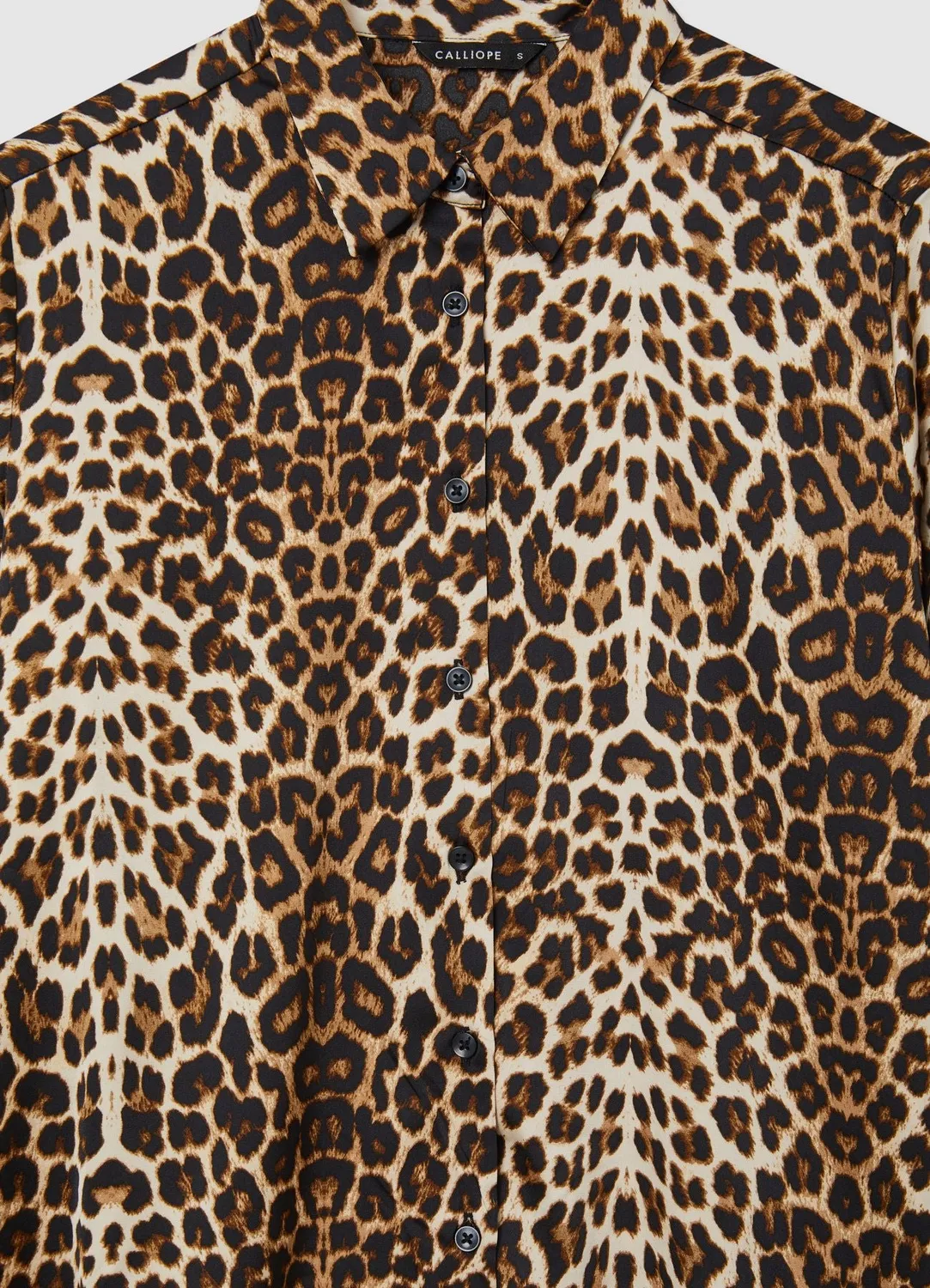 Calliope chemise satin animalier manches longues femme