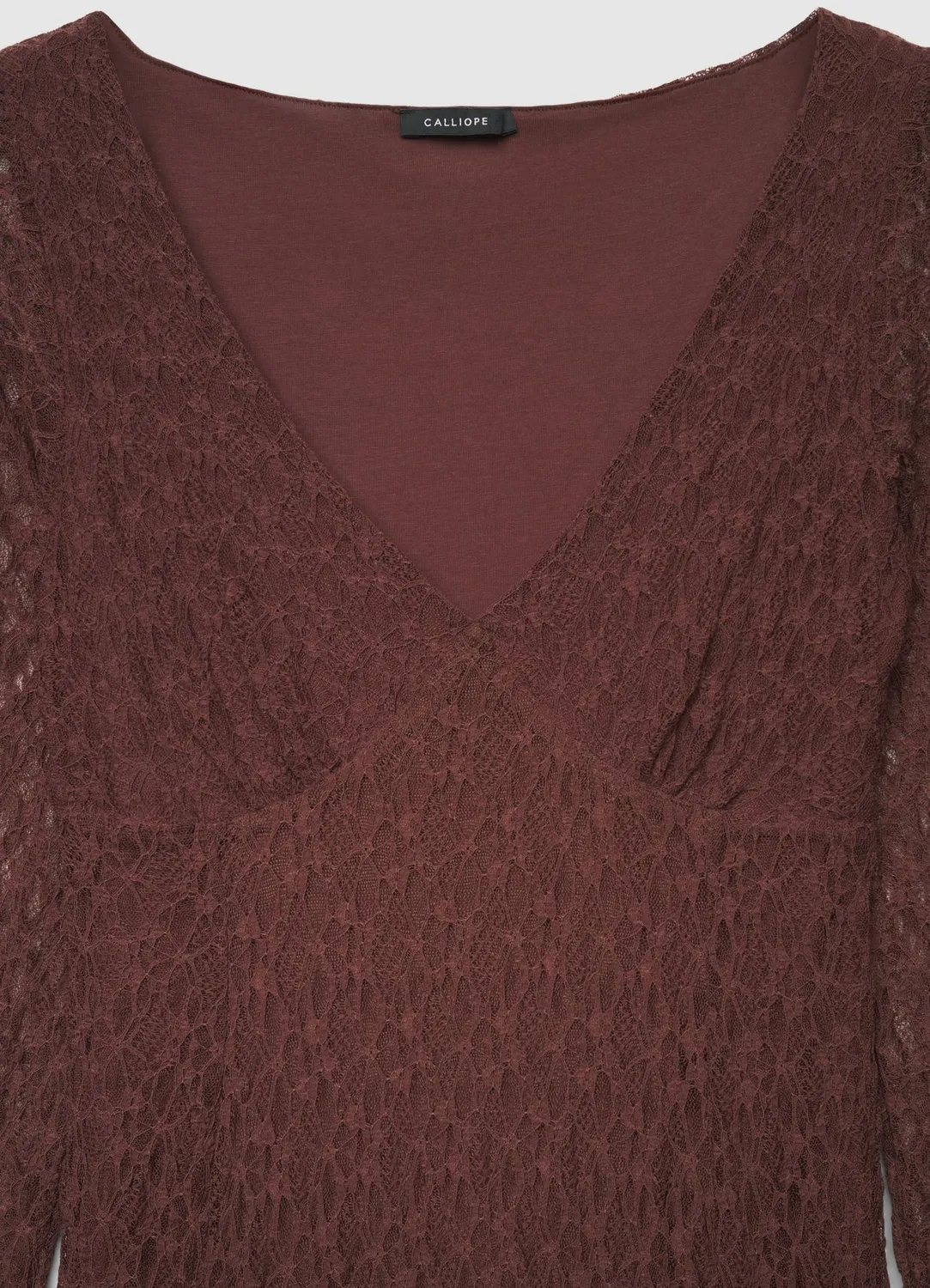 Calliope robe longue femme dentelle col V