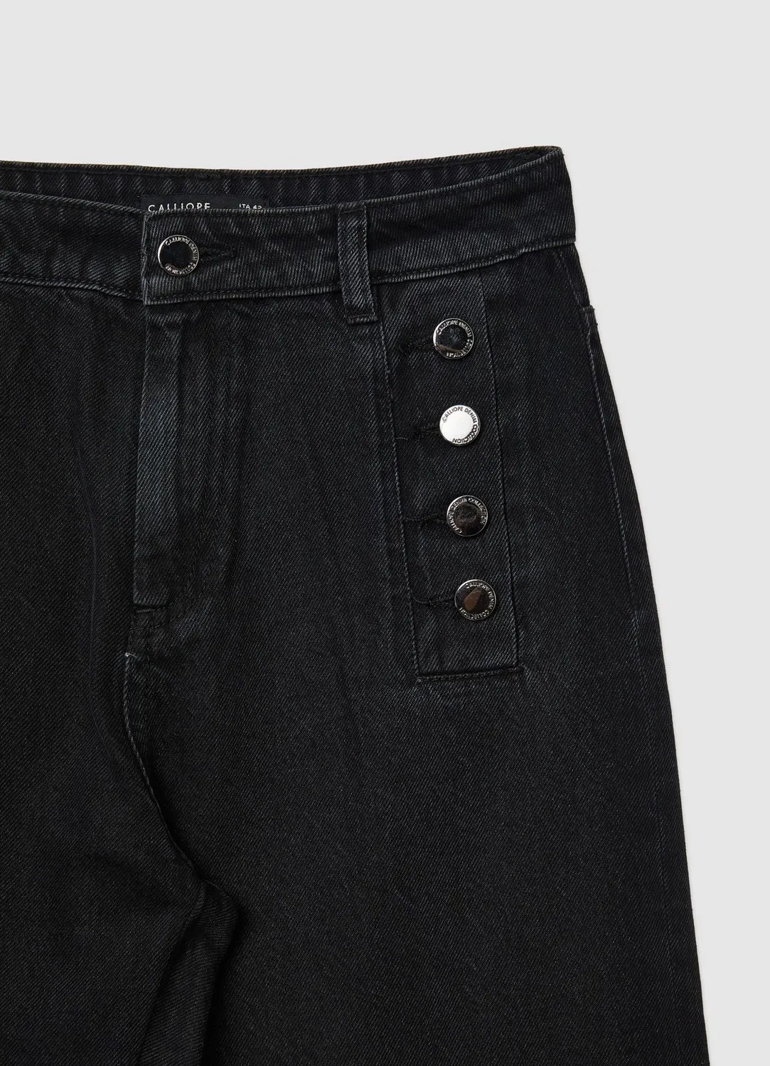 Calliope jean palazzo taille haute boutons femme 42