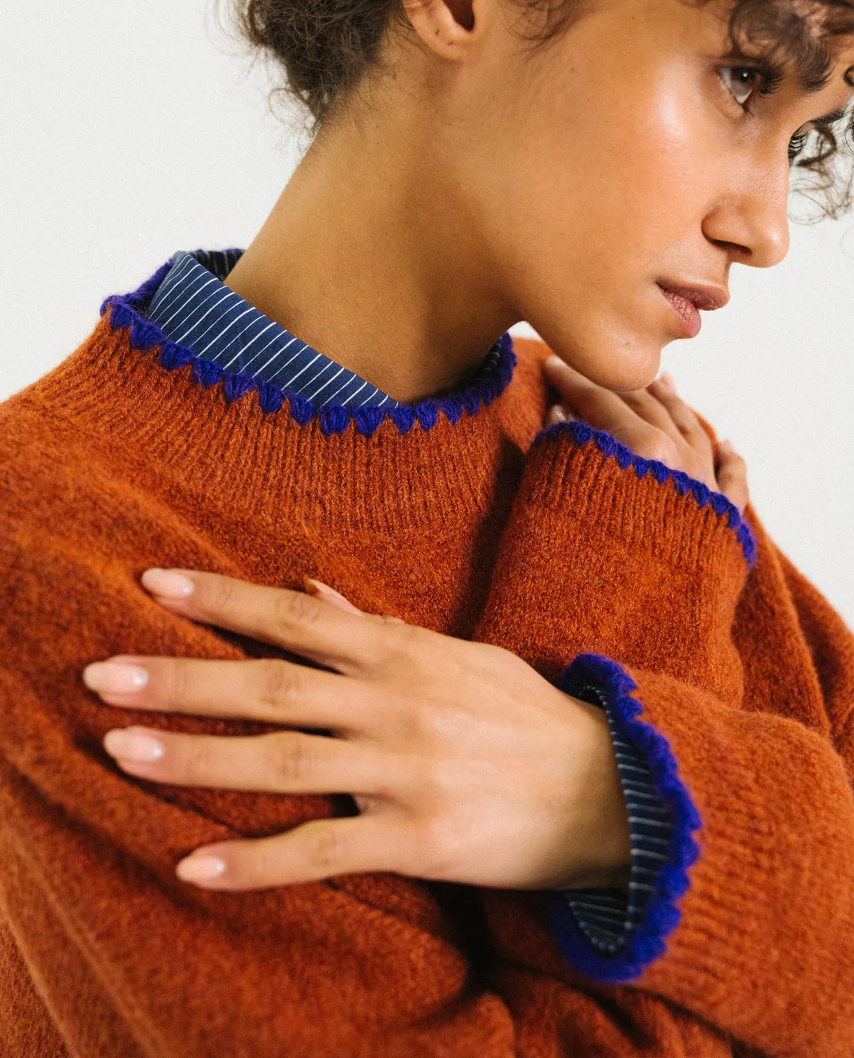 Tinsels Flavien pull Brownie tricot duveteux