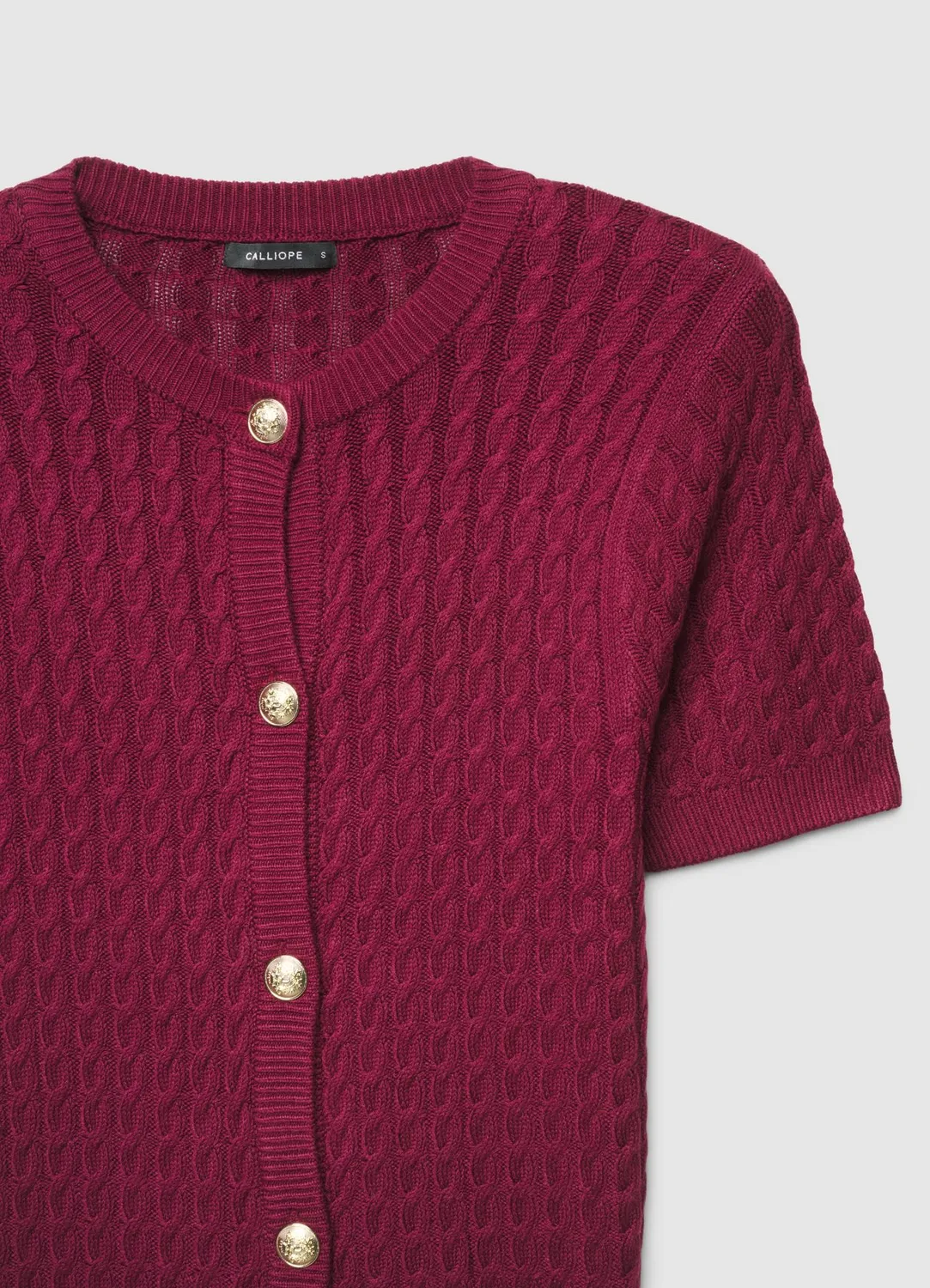 Calliope cardigan torsades boutons bijou femme