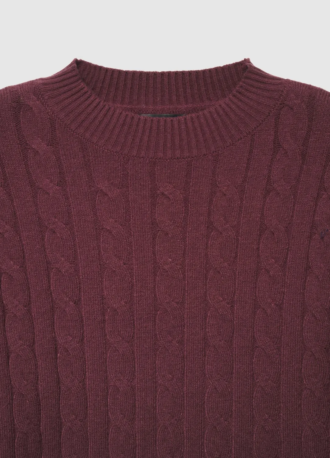 Calliope Pull crop torsadé col rond femme uni