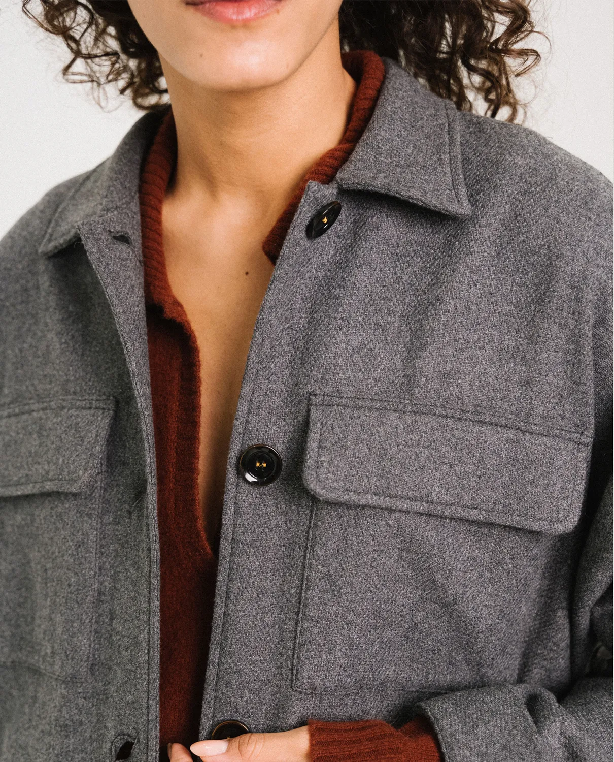 TINSELS FRED FLANELLE veste courte laine