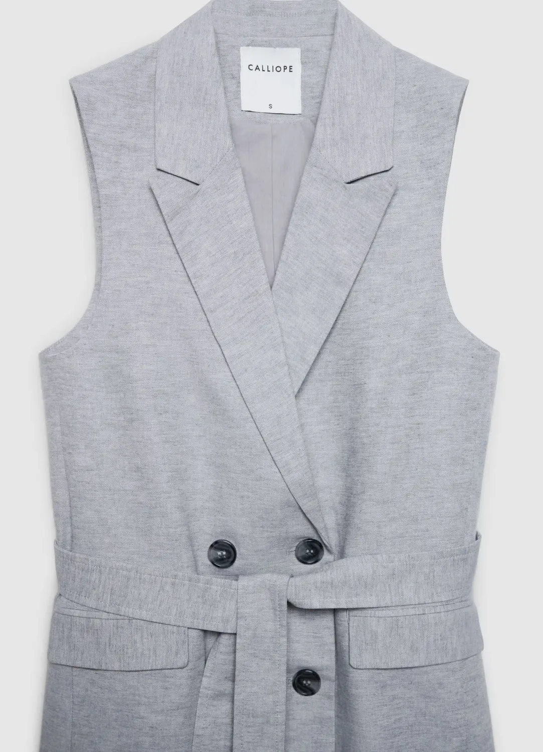 Calliope gilet femme croisé ceinture tailleur