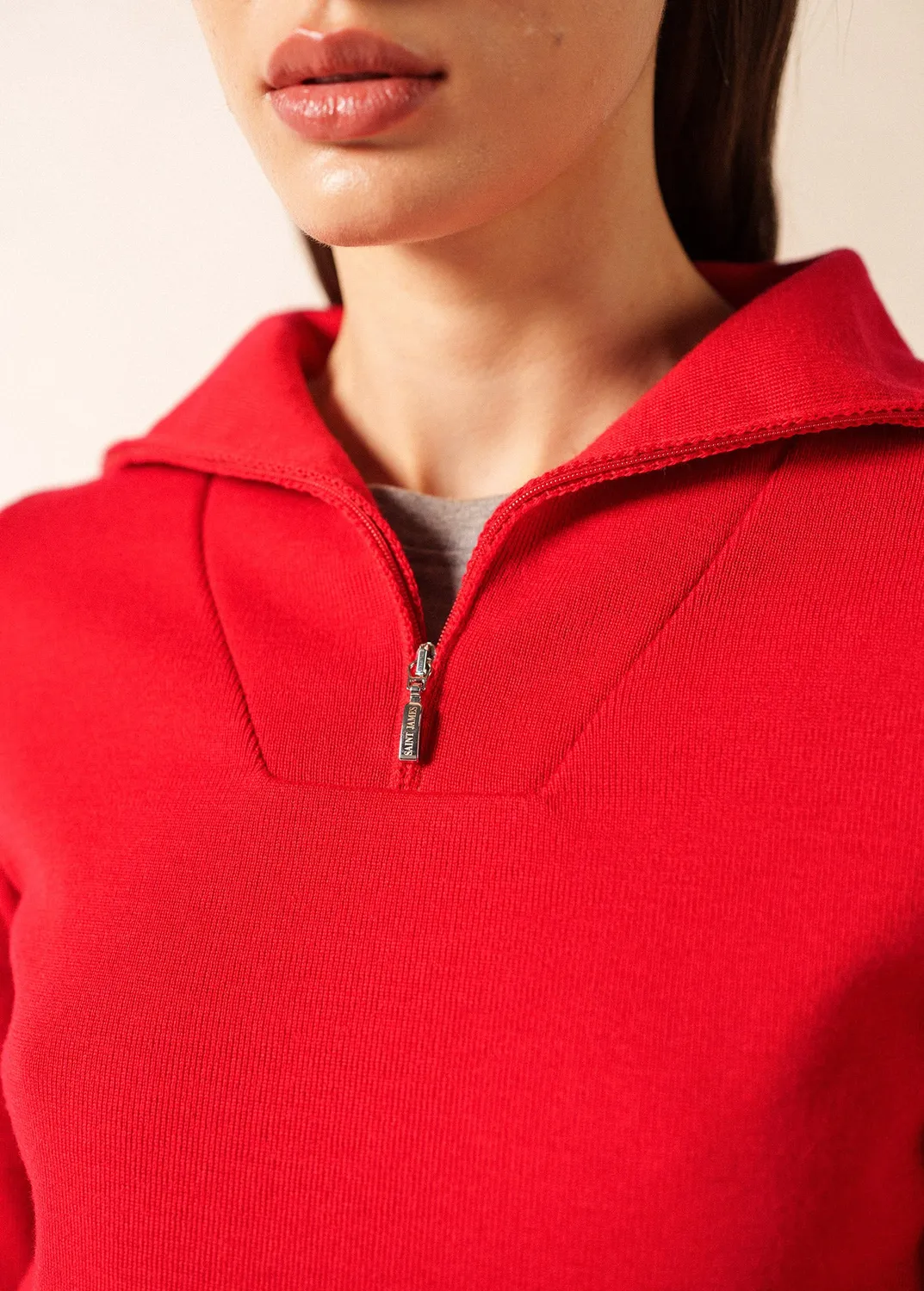 Saint James Passerelle pull col camionneur tulipe 100% laine
