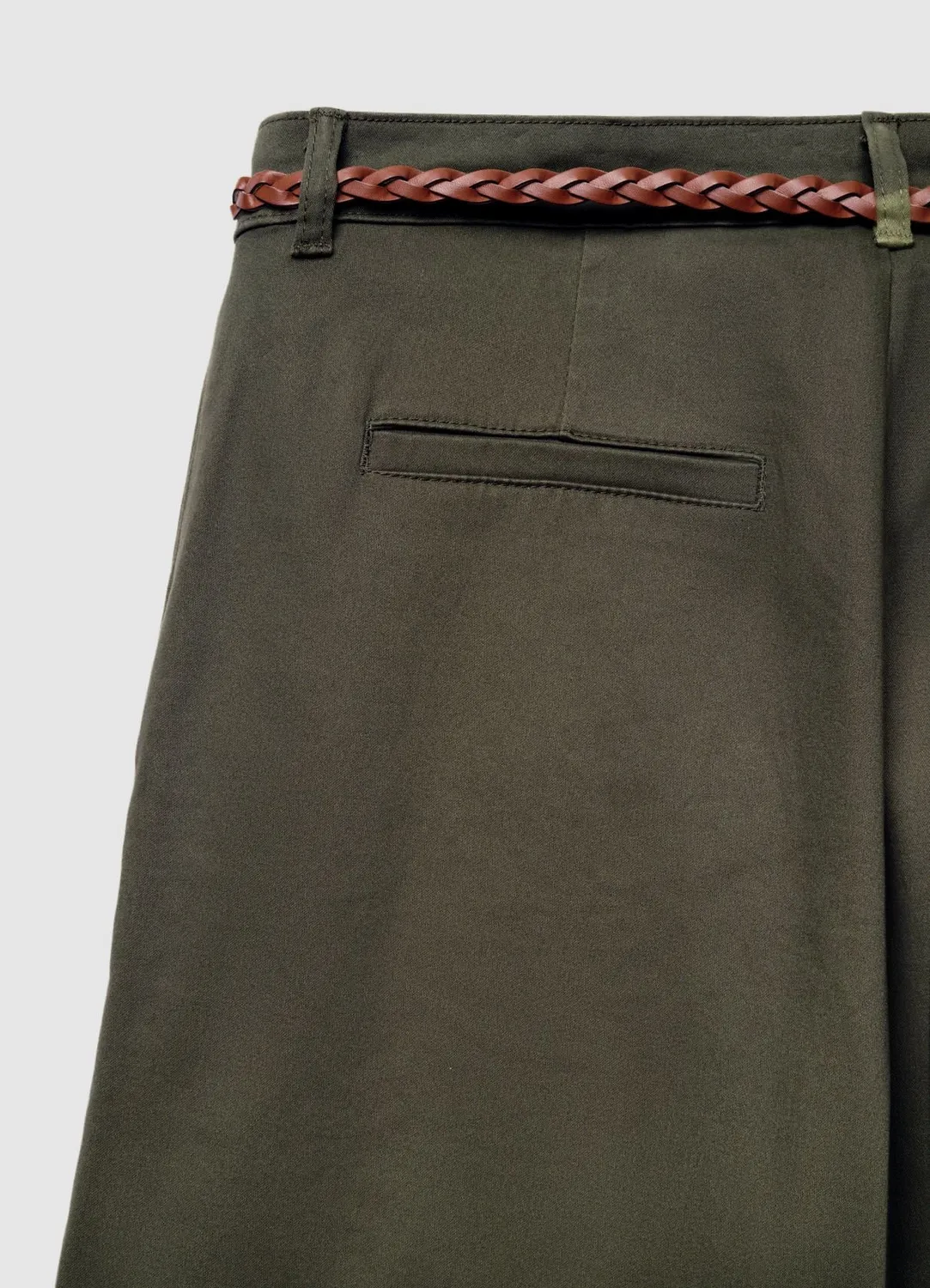 Calliope pantalon chino uni femme avec ceinture