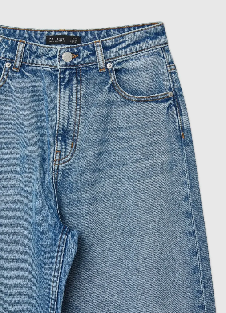 Calliope jean baggy taille haute femme taille 42 uni ample