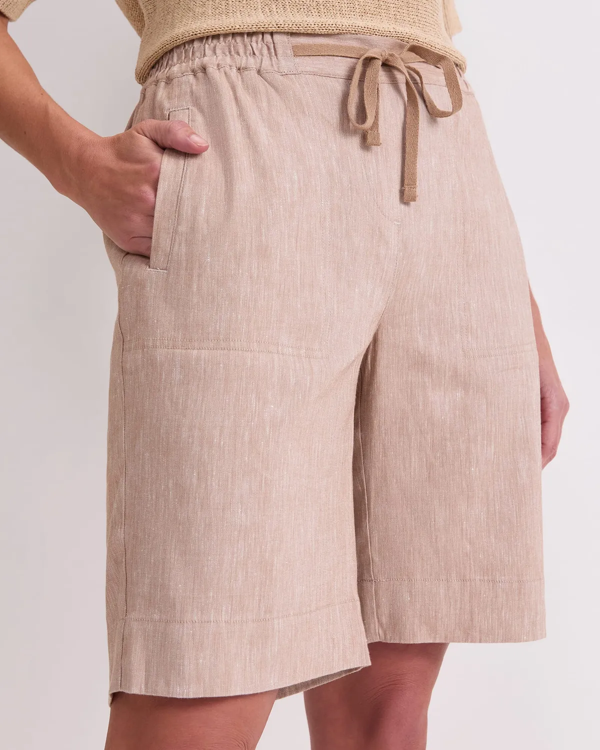Sportscraft Rosa short lin taille élastique femme