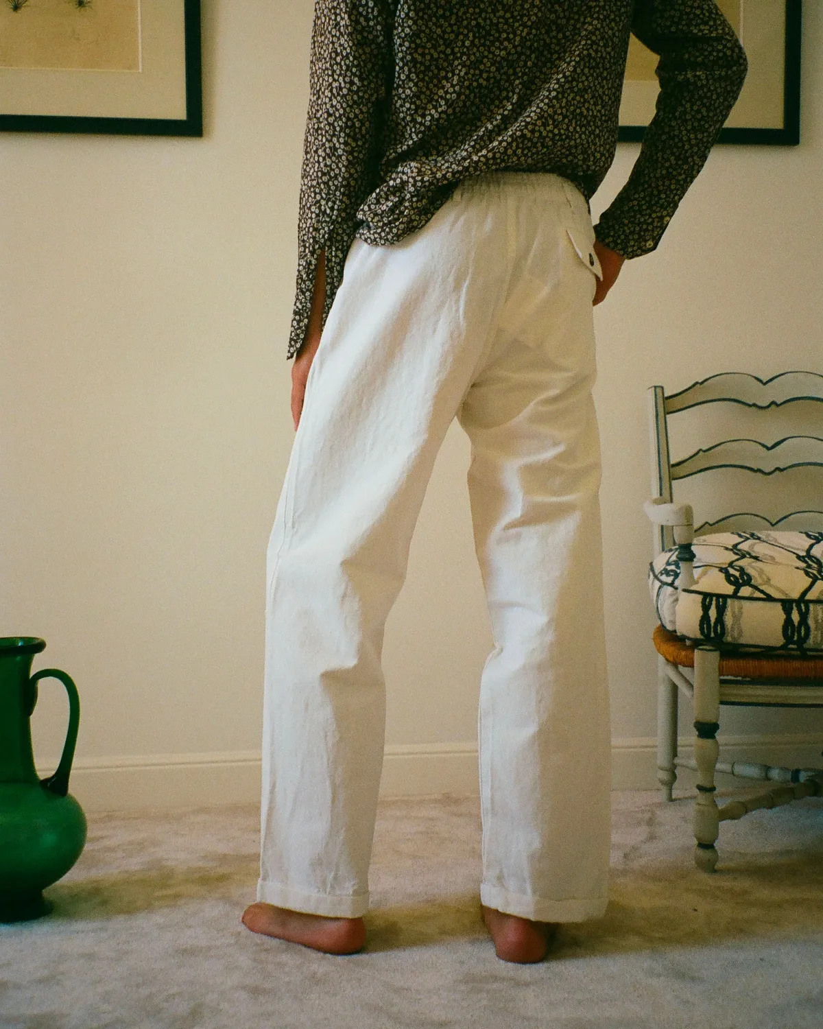 EREVAN Mistral pantalon canvas blanc coton