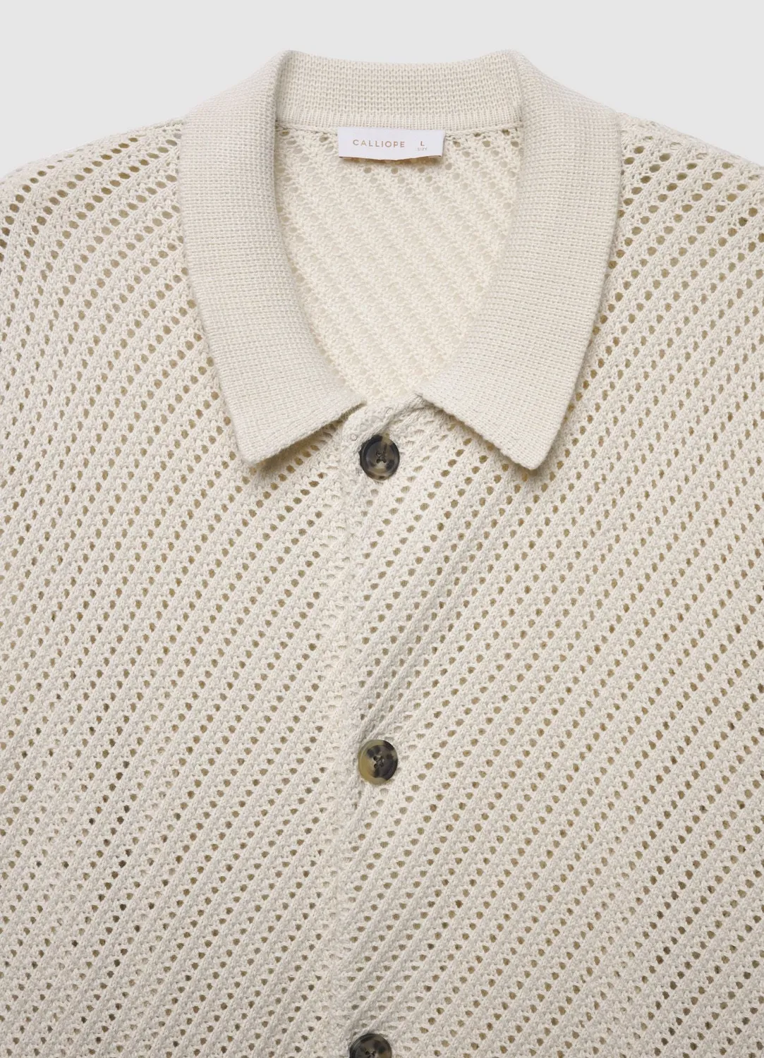 Calliope cardigan homme col chemise ajouré