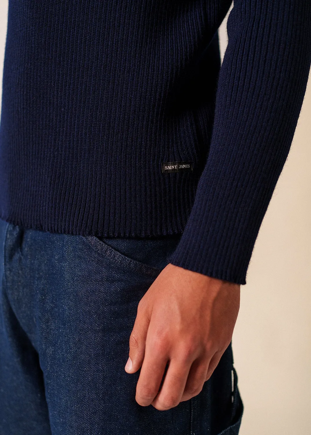 Saint James Condor pull marine laine