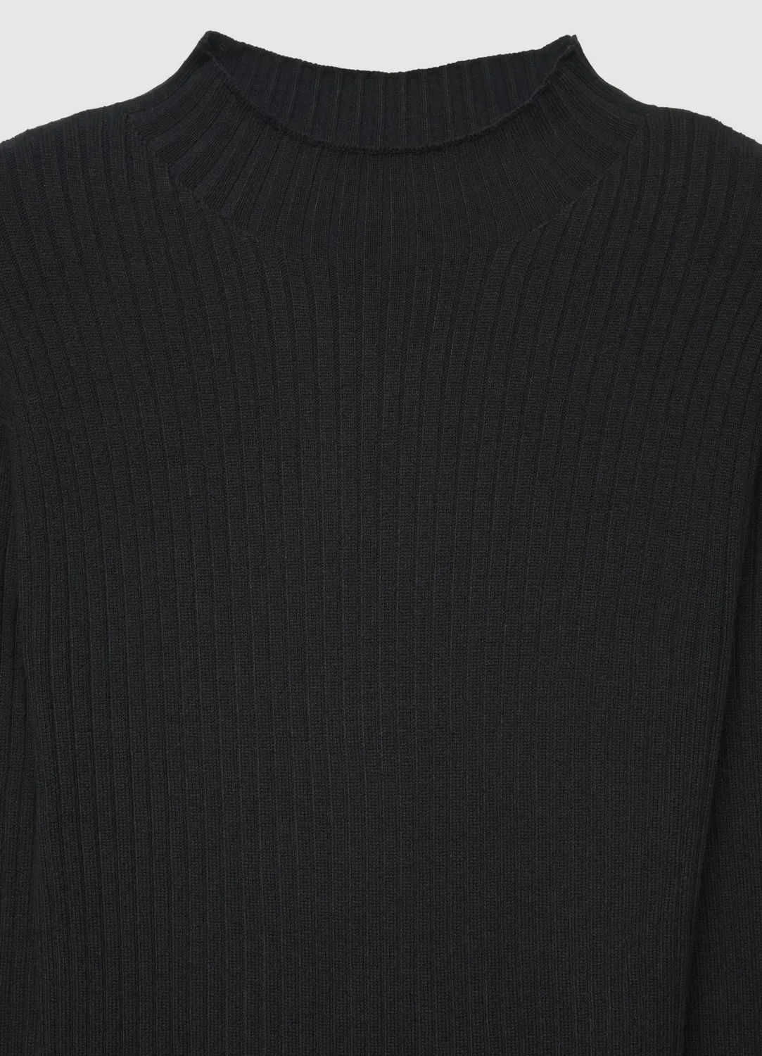 Calliope T-Shirt Cotelé Femme Col Haut Manches Longues