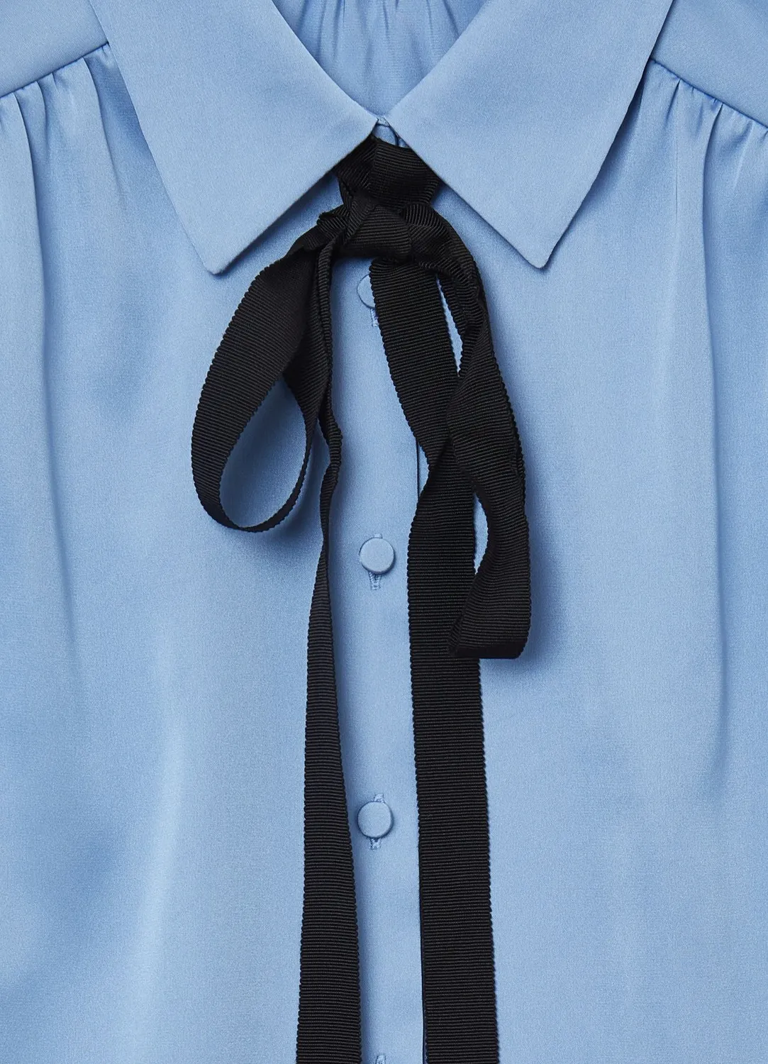 Calliope chemise satinée à lavallière femme