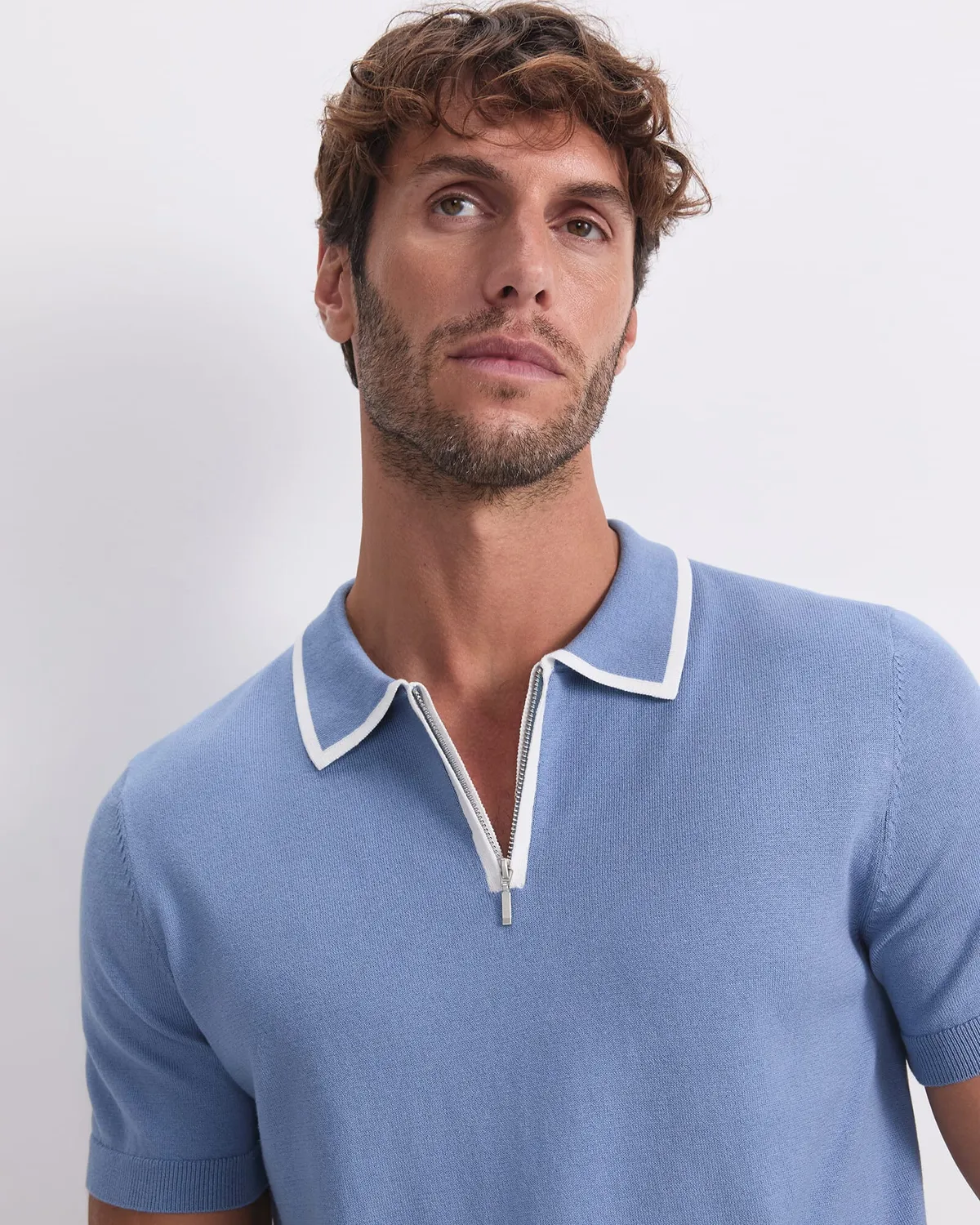 SportsCraft Brookes Quarter Zip polo maille homme coton