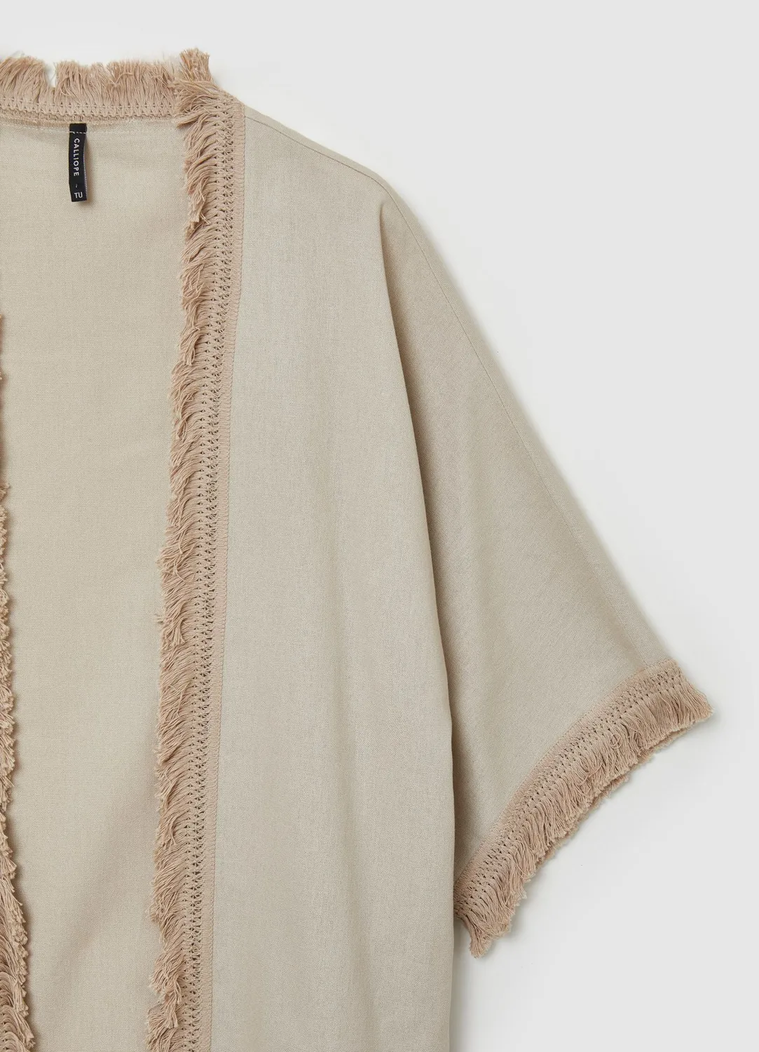 Calliope kimono franges taille unique lin