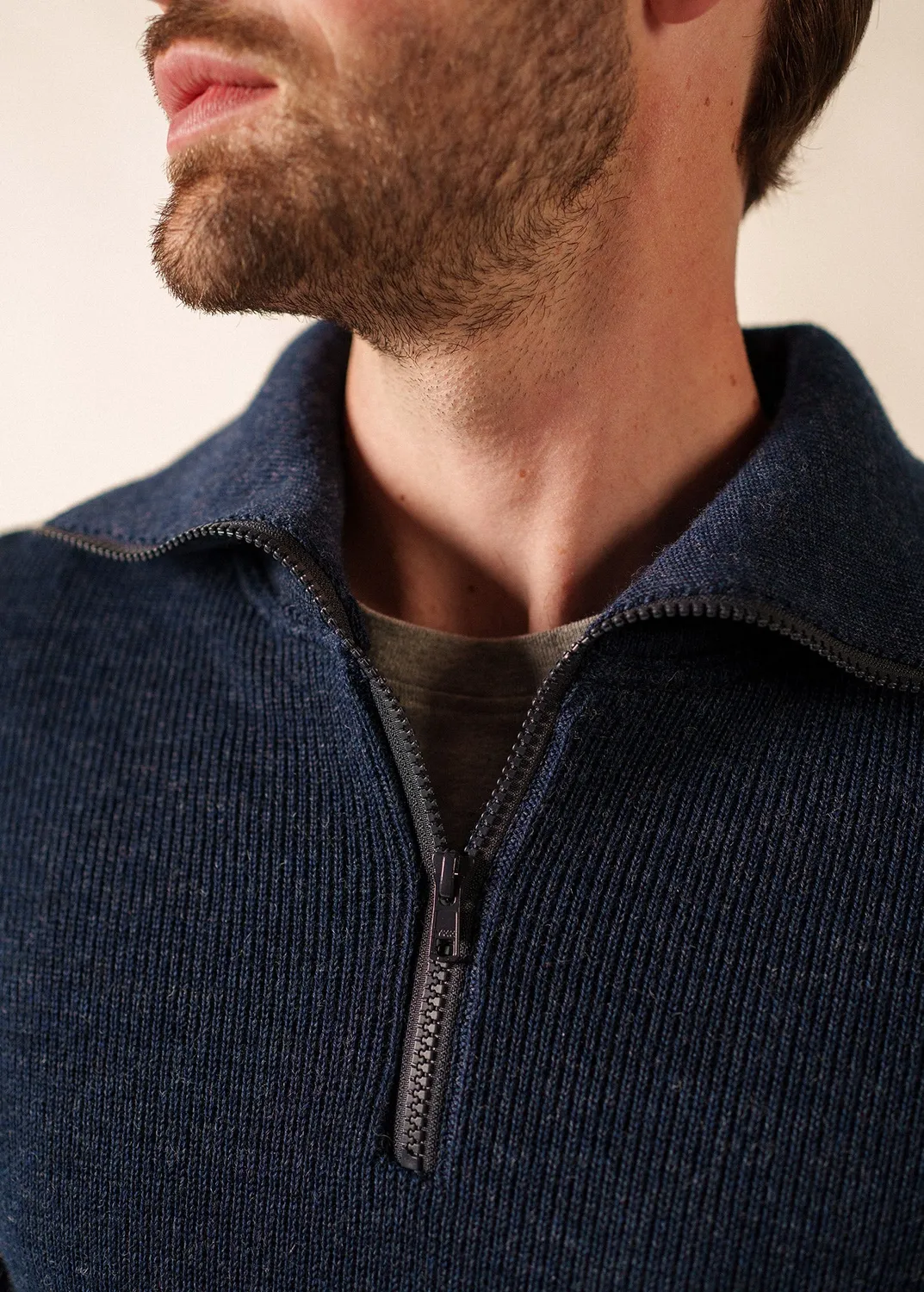 Saint James Cotentin pull camionneur BLEU CHINE laine