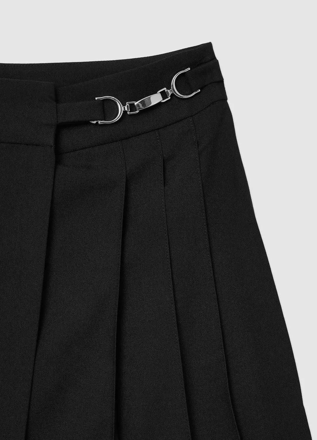 Calliope jupe-short femme plissée portefeuille unie