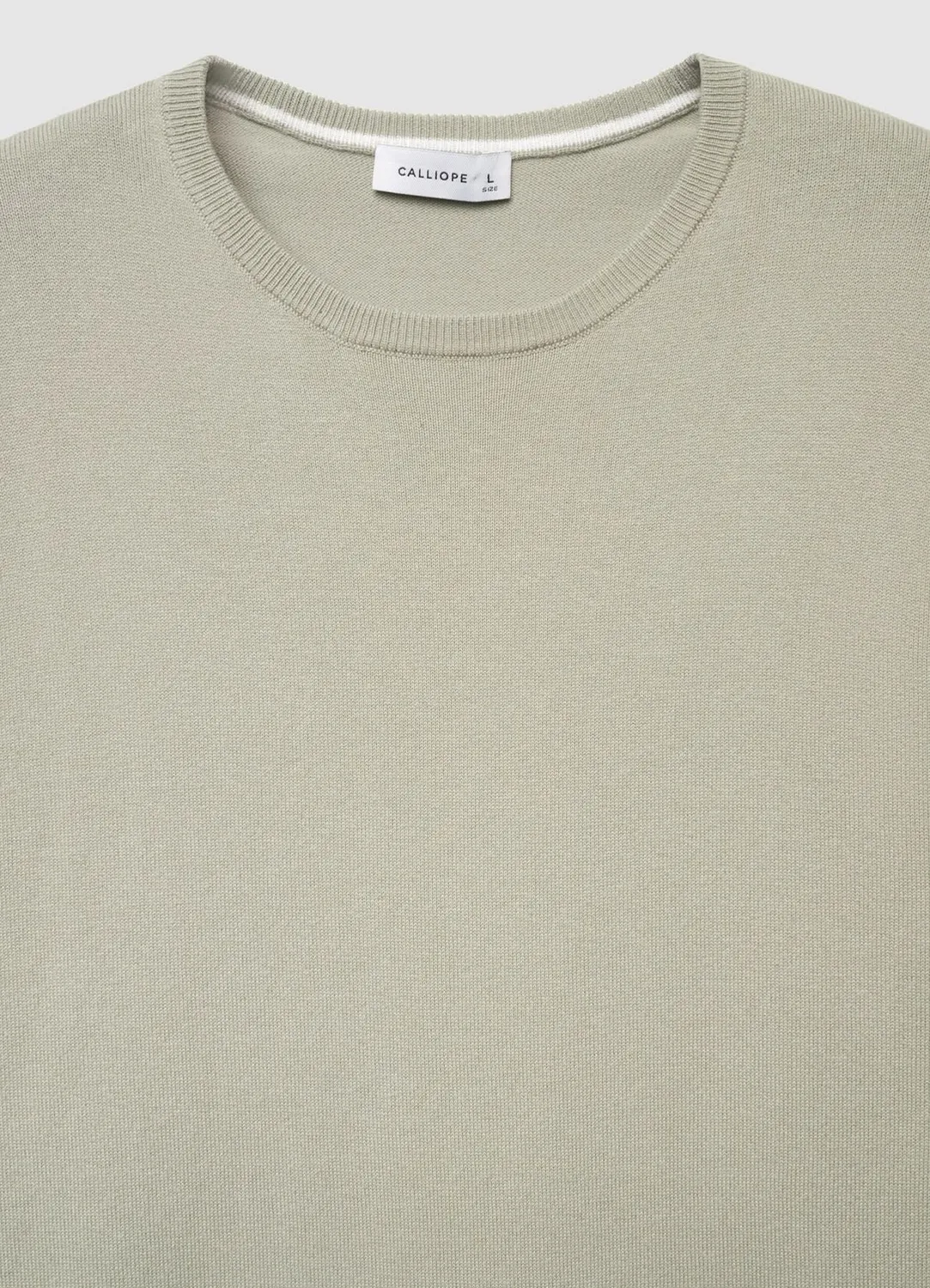 Calliope Pull col rond pull homme uni manches longues
