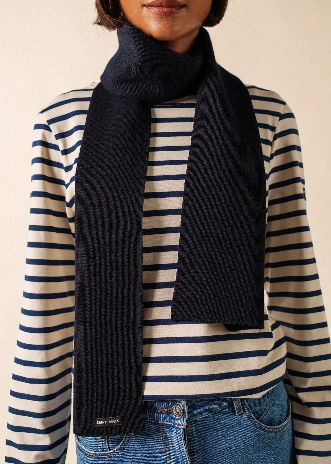 Saint James Scarf écharpe laine navy adulte
