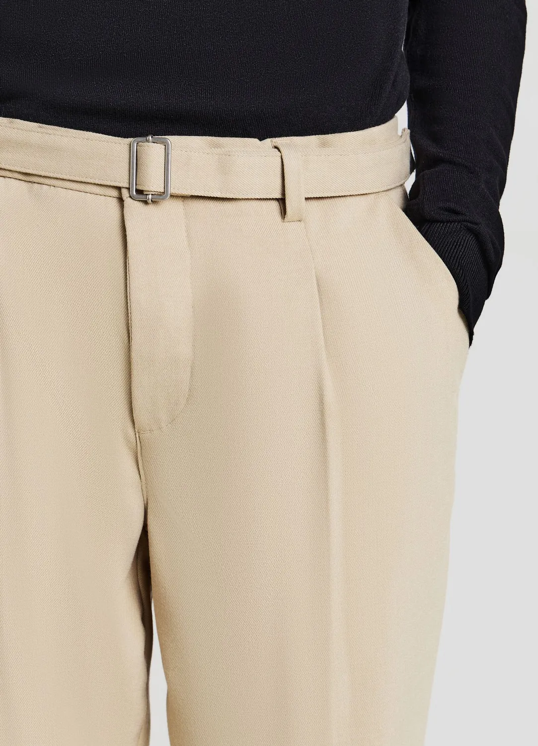 Calliope Pantalon homme habillé plis ceinture