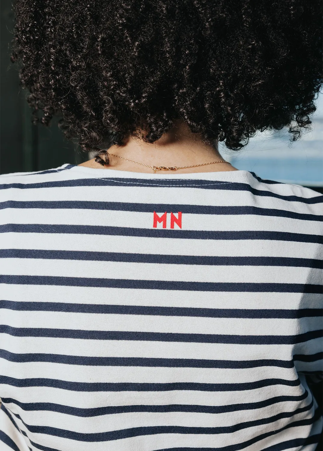 Saint James Frégate marinière écru/marine coton MN