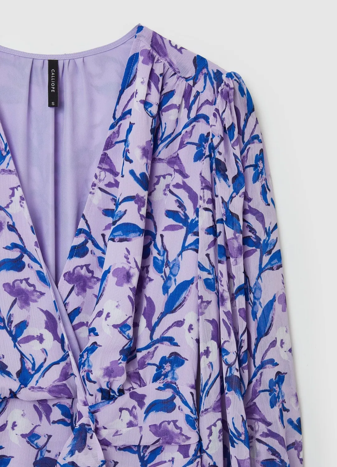 Calliope robe courte femme fleurie col V