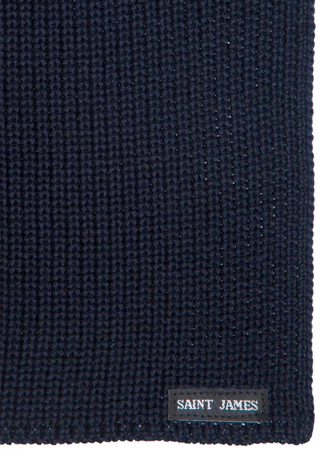 Saint James Canoe écharpe navy maille perlée laine