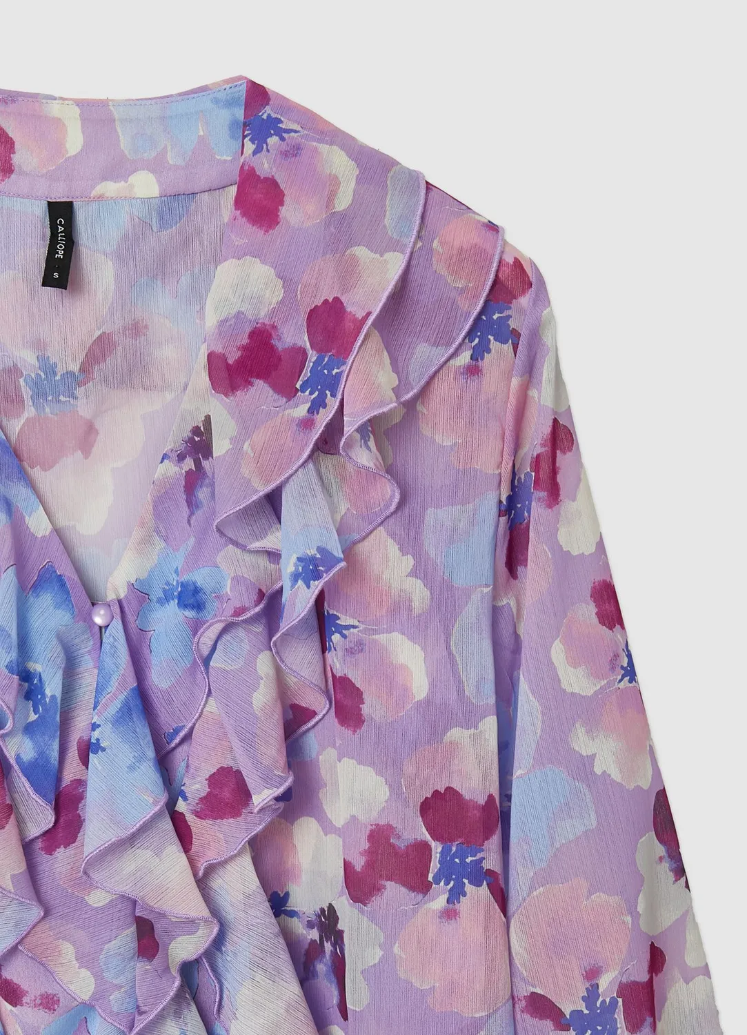 Calliope blouse fleurie volants femme col V