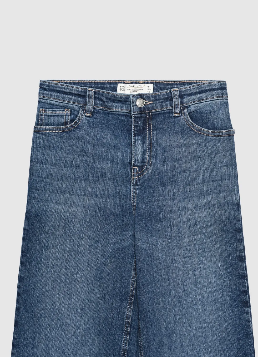 Calliope jean fille large 5 poches taille normale