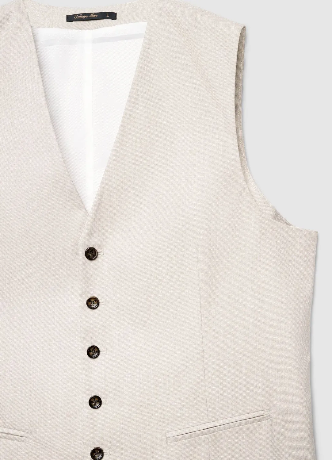 Calliope Atelier gilet costume homme uni col V