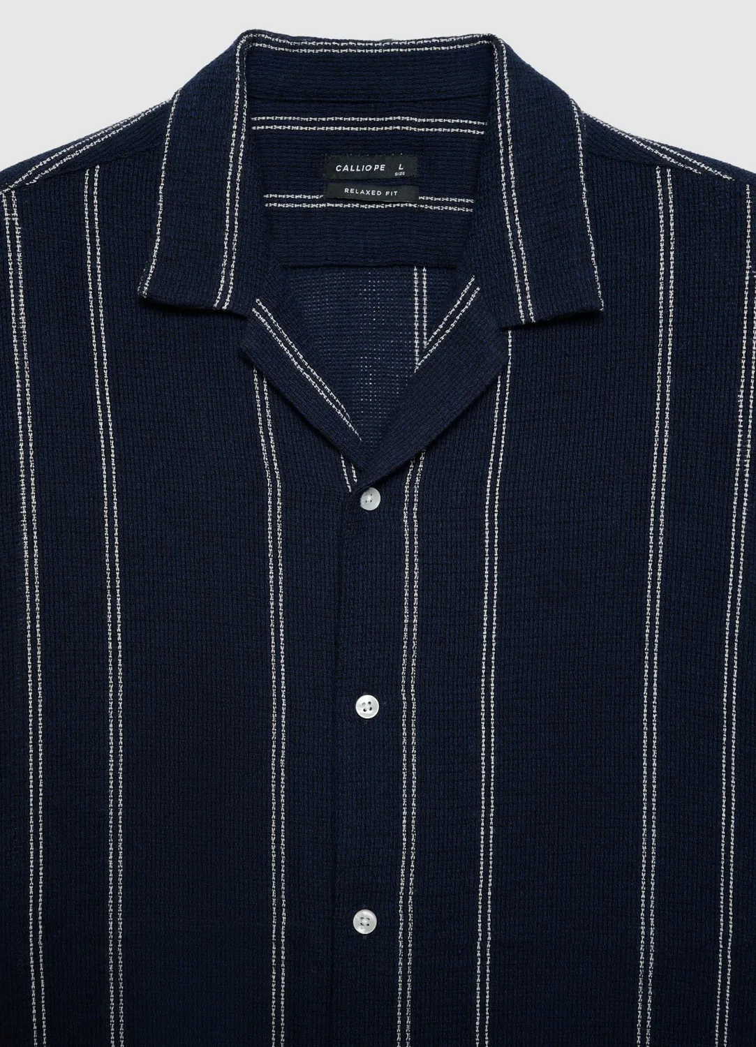 Calliope chemise rayée homme manches courtes