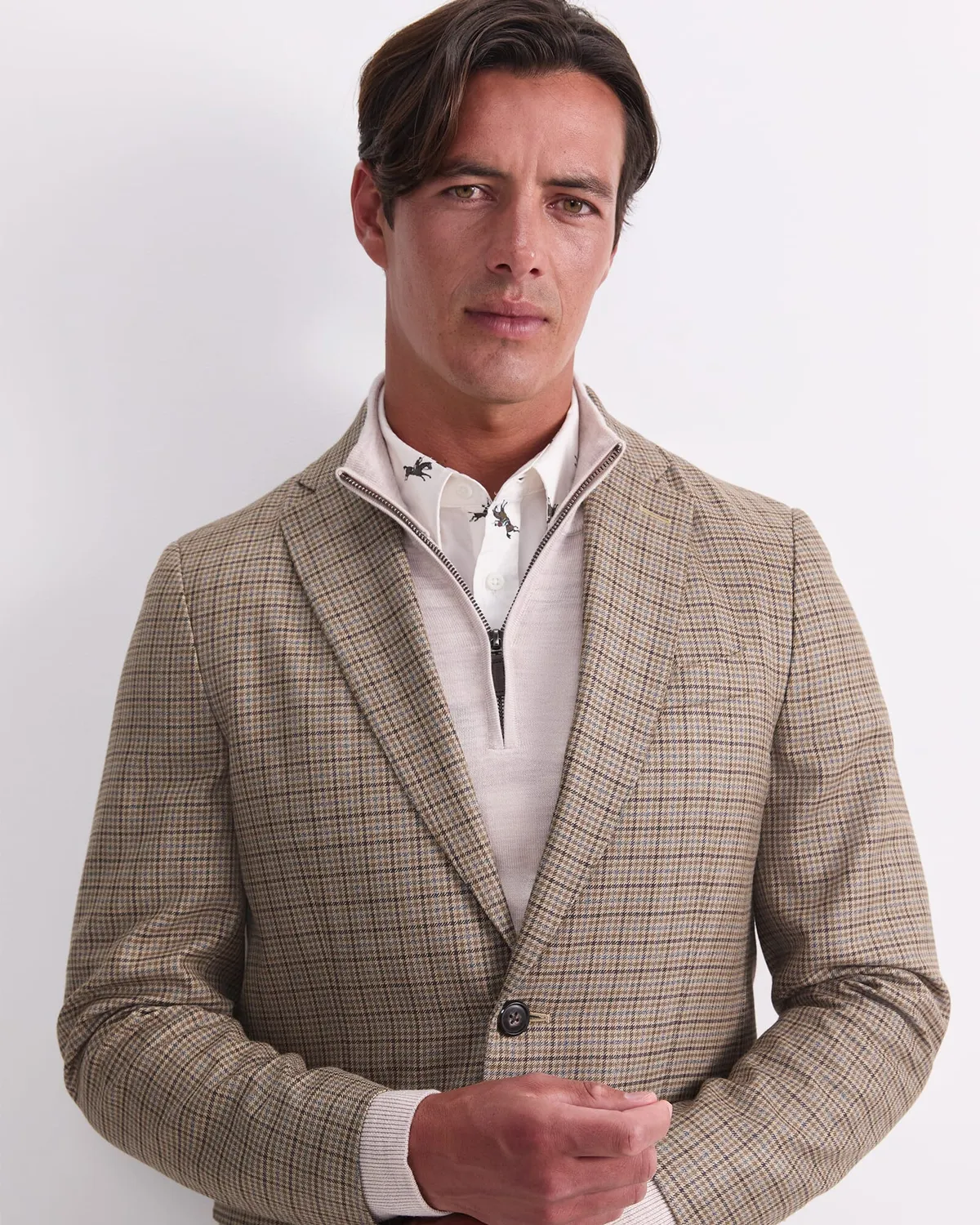 Sportscraft Check Single Breasted Blazer blazer laine