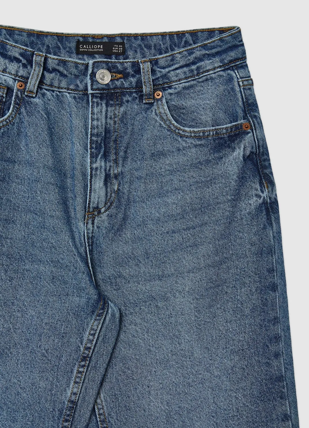 Calliope Jean Straight Crop Femme Taille 42 Effet Used