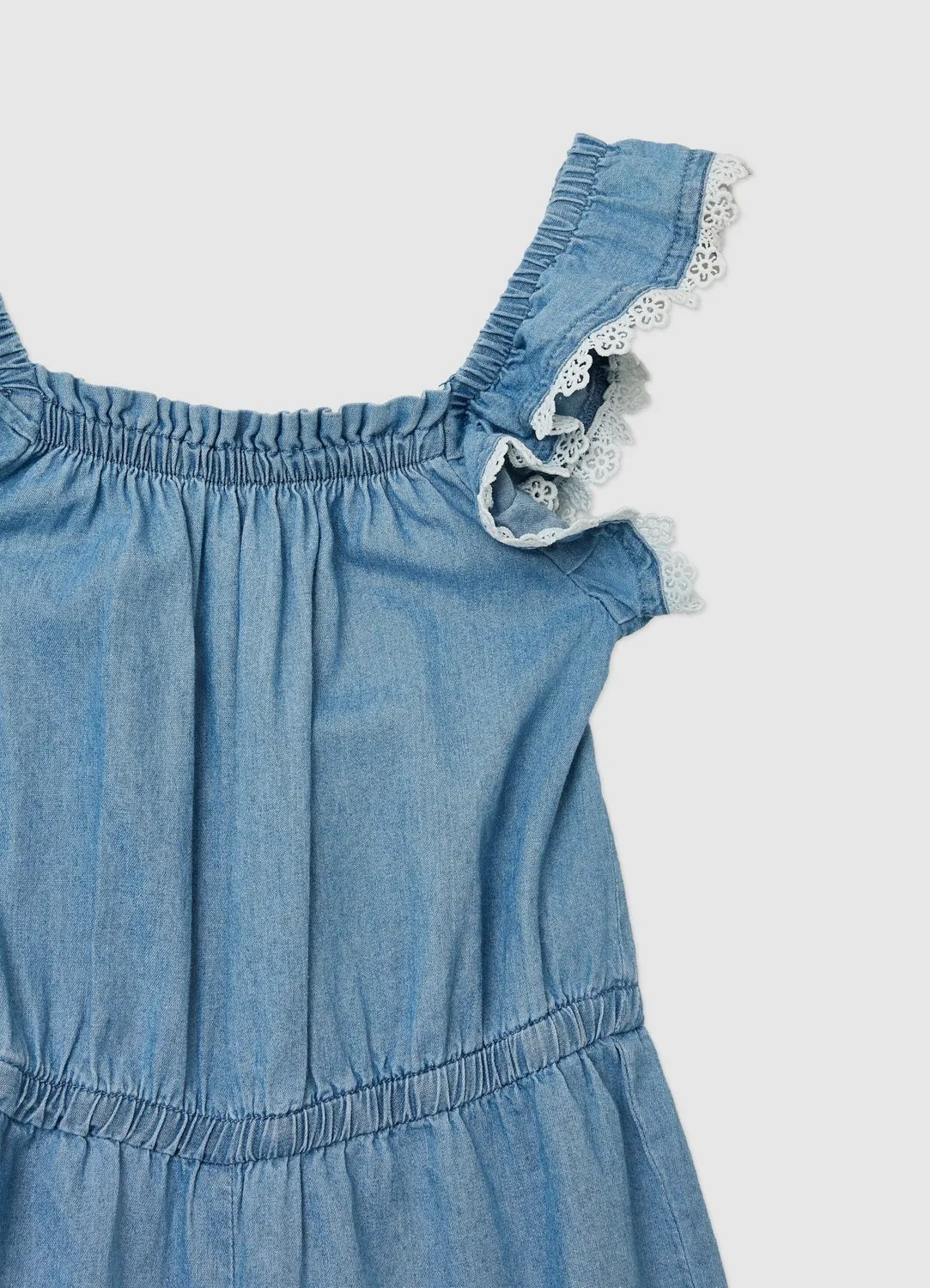 Calliope combishort fille volants dentelle sangallo