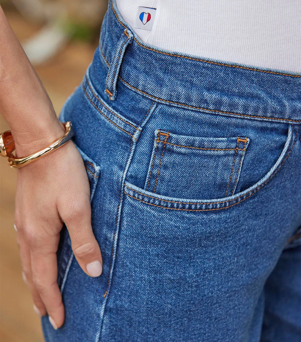 Cocorico jean slim femme bleu clair denim stretch