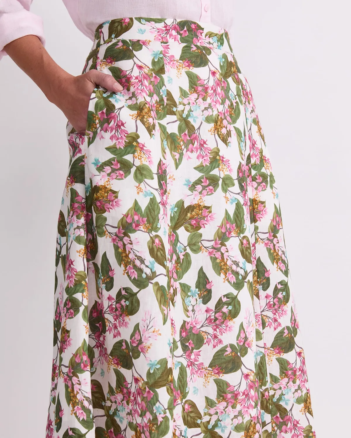 Sportscraft Osterley jupe midi lin Liberty femme